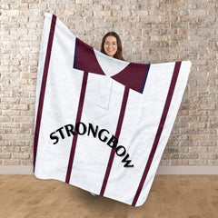 Heart of Midlothian Retro - 1994 Away - Personalised Retro Fleece Blanket 150cm X 150cm
