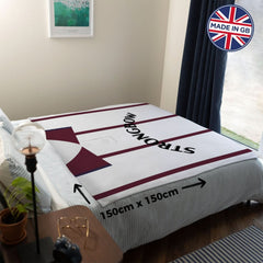 Heart of Midlothian Retro - 1994 Away - Personalised Retro Fleece Blanket 150cm X 150cm