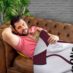 Heart of Midlothian Retro - 1994 Away - Personalised Retro Fleece Blanket 150cm X 150cm