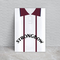 Heart of Midlothian Retro 1994 Away Shirt - A4 Personalised Metal Sign Plaque - Frame Options Available