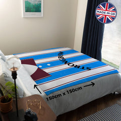 Heart of Midlothian Retro - 1995 Away - Personalised Retro Fleece Blanket 150cm X 150cm