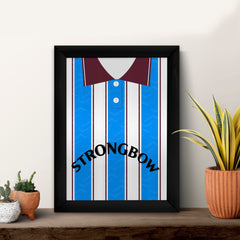 Heart of Midlothian Retro 1995 Away Shirt - A4 Personalised Metal Sign Plaque - Frame Options Available