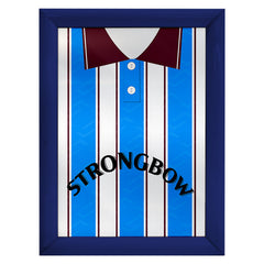 Heart of Midlothian Retro 1995 Away Shirt - A4 Personalised Metal Sign Plaque - Frame Options Available