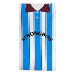 Heart of Midlothian Retro 1995 Away Shirt - Personalised Lightweight, Microfibre Retro Beach Towel - 150cm x 75cm