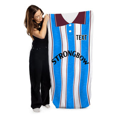 Heart of Midlothian Retro 1995 Away Shirt - Personalised Lightweight, Microfibre Retro Beach Towel - 150cm x 75cm