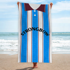Heart of Midlothian Retro 1995 Away Shirt - Personalised Lightweight, Microfibre Retro Beach Towel - 150cm x 75cm