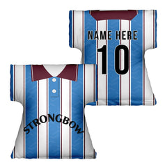 Heart of Midlothian Retro - 1995 Away Shirt - Personalised Retro Shirt Cushion