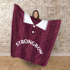 Heart of Midlothian Retro - 1997 Home - Personalised Retro Fleece Blanket 150cm X 150cm