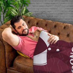 Heart of Midlothian Retro - 1997 Home - Personalised Retro Fleece Blanket 150cm X 150cm