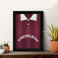 Heart of Midlothian Retro 1997 Home Shirt - A4 Personalised Metal Sign Plaque - Frame Options Available