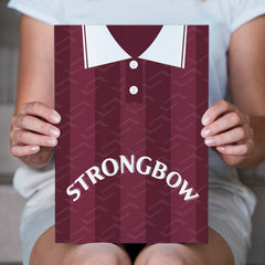 Heart of Midlothian Retro 1997 Home Shirt - A4 Personalised Metal Sign Plaque - Frame Options Available