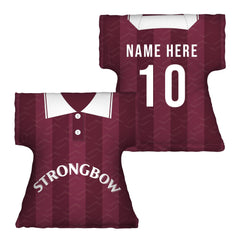 Heart of Midlothian Retro - 1997 Home Shirt - Personalised Retro Shirt Cushion