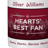 Hearts Personalised Mug - Football Best Fan Cup With Name