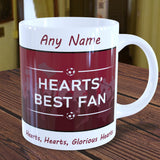 Hearts Personalised Mug - Football Best Fan Cup With Name