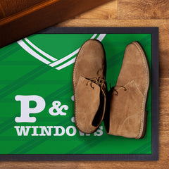 Hibernian 1988 Home Shirt - Personalised Retro Door Mat - 60cm x 40cm