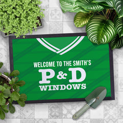 Hibernian 1988 Home Shirt - Personalised Retro Door Mat - 60cm x 40cm
