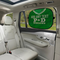 Hibernian 1988 Home Shirt - Personalised Retro Football Car Sun Shade - Set of 2