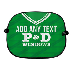 Hibernian 1988 Home Shirt - Personalised Retro Football Car Sun Shade - Set of 2