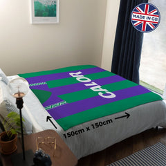 Hibernian Retro - 1994 Away - Personalised Retro Fleece Blanket 150cm X 150cm
