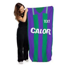 Hibernian Retro 1994 Away Shirt - Personalised Lightweight, Microfibre Retro Beach Towel - 150cm x 75cm