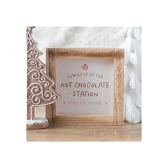 Hot Chocolate Station Wooden Frame Sign