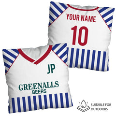 Huddersfield - 1987 Home Shirt - 45cm or 61cm Retro Showerproof Outdoor Cushion
