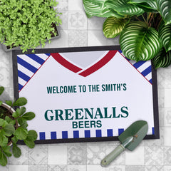Huddersfield - 1987 Home Shirt - Personalised Retro Door Mat - 60cm x 40cm