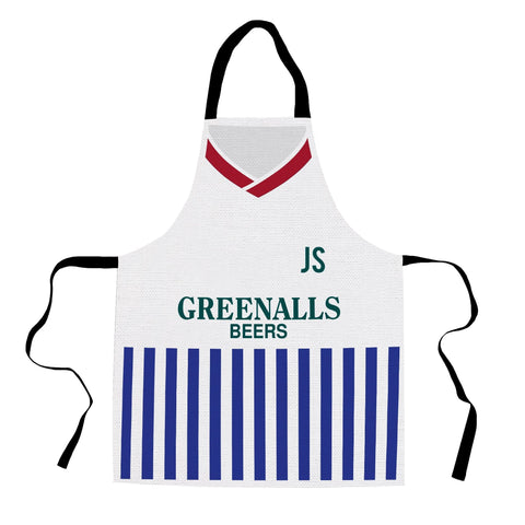 Huddersfield - 1987 Home Shirt - Personalised Retro Football  Novelty Water-Resistant, Lazer Cut (no fraying) Light Weight Adults Apron