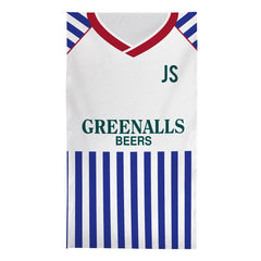 Huddersfield -1987 Home Shirt - Personalised Retro Lightweight, Microfibre - Beach Towel - 150cm x 75cm