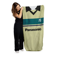 Huddersfield -1997 Away Shirt - Personalised Retro Lightweight, Microfibre Beach Towel - 150cm x 75cm