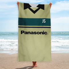Huddersfield -1997 Away Shirt - Personalised Retro Lightweight, Microfibre Beach Towel - 150cm x 75cm
