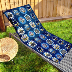 Huddersfield - Football Legends - Microfibre Beach Towel - 150cm x 75cm