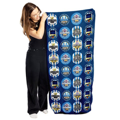 Huddersfield - Football Legends - Microfibre Beach Towel - 150cm x 75cm