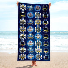 Huddersfield - Football Legends - Microfibre Beach Towel - 150cm x 75cm