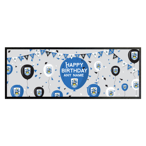 Huddersfield Town Personalised Birthday Bar Runner (Balloons Design)