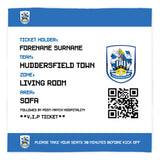 Huddersfield Town Personalised Fleece Blanket (Fans Ticket Design)