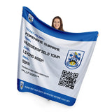 Huddersfield Town Personalised Fleece Blanket (Fans Ticket Design)