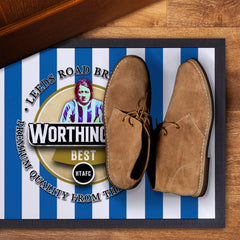 Huddersfield Worthington   - Football Legends - Door Mat -60cm X 40cm