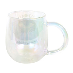 Intuition Double Walled Glass Mug with Aura Crystal Tea Infuser