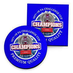 Ipswich FA Cup - Football Coaster - Square Or Circle