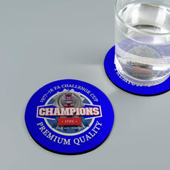 Ipswich FA Cup - Football Coaster - Square Or Circle