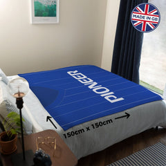 Ipswich Retro 1981 Home Shirt - Personalised Retro Fleece Blanket 150cm X 150cm