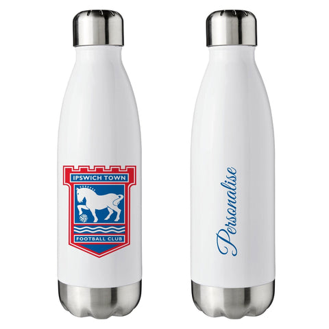 Ipswich Town Crest Insulated Water Bottle - White