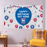 Ipswich Town Personalised Birthday Banner (5ft x 3ft, Balloons Design)