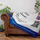Ipswich Town Personalised Fleece Blanket (Fans Ticket Design)