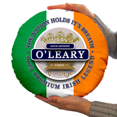 Ireland O'Leary  - Legend Collection - Circle Cushion 14inch