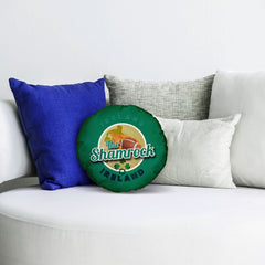 Ireland Rugby Union Shamrock  - Legend Collection - Circle Cushion 14inch
