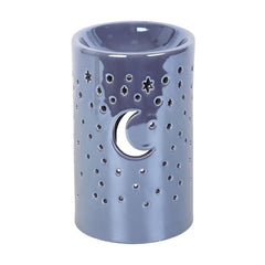 Iridescent Purple Moon Pillar Oil Burner and Wax Warmer