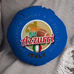 Italy Rugby Union Azzurri  - Legend Collection - Circle Cushion 14inch
