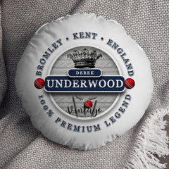 Kent Cricket Underwood  - Legend Collection - Circle Cushion 14inch